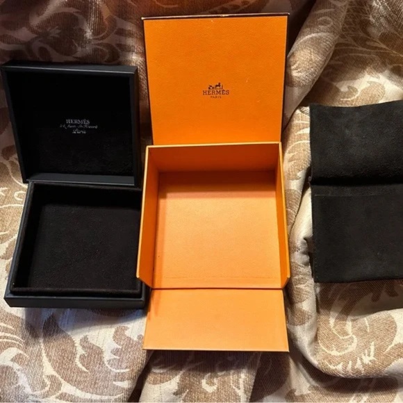 HERMES Galop Bracelet Small Model Sterling Silver sz LG Inner Circ. 6.5" - Picture 6 of 6